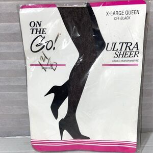 On the Go! Ultra Sheer Pantyhose X-Large Sheer Toe Off Black Hosiery